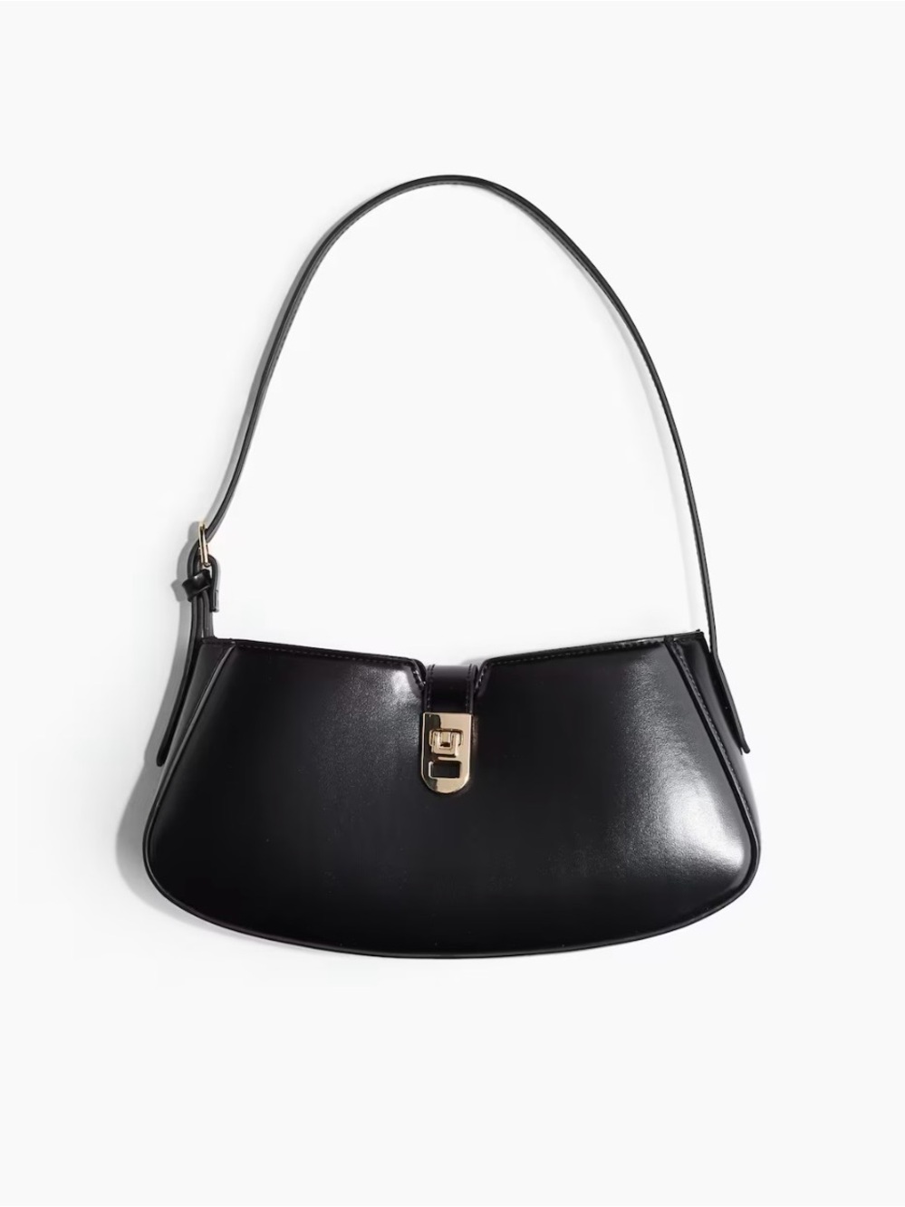 Black Leather Shoulder Bag